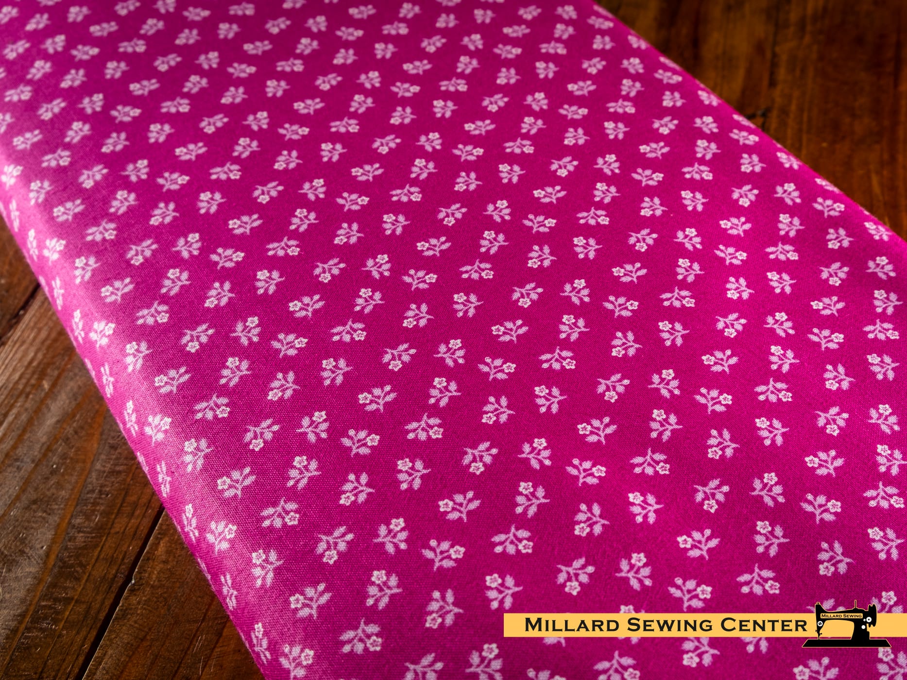 Cotton Fabric, 43"/44" Wide Chasing Rainbows in Scattered Stems Mulberry by Riley Blake - Image 2