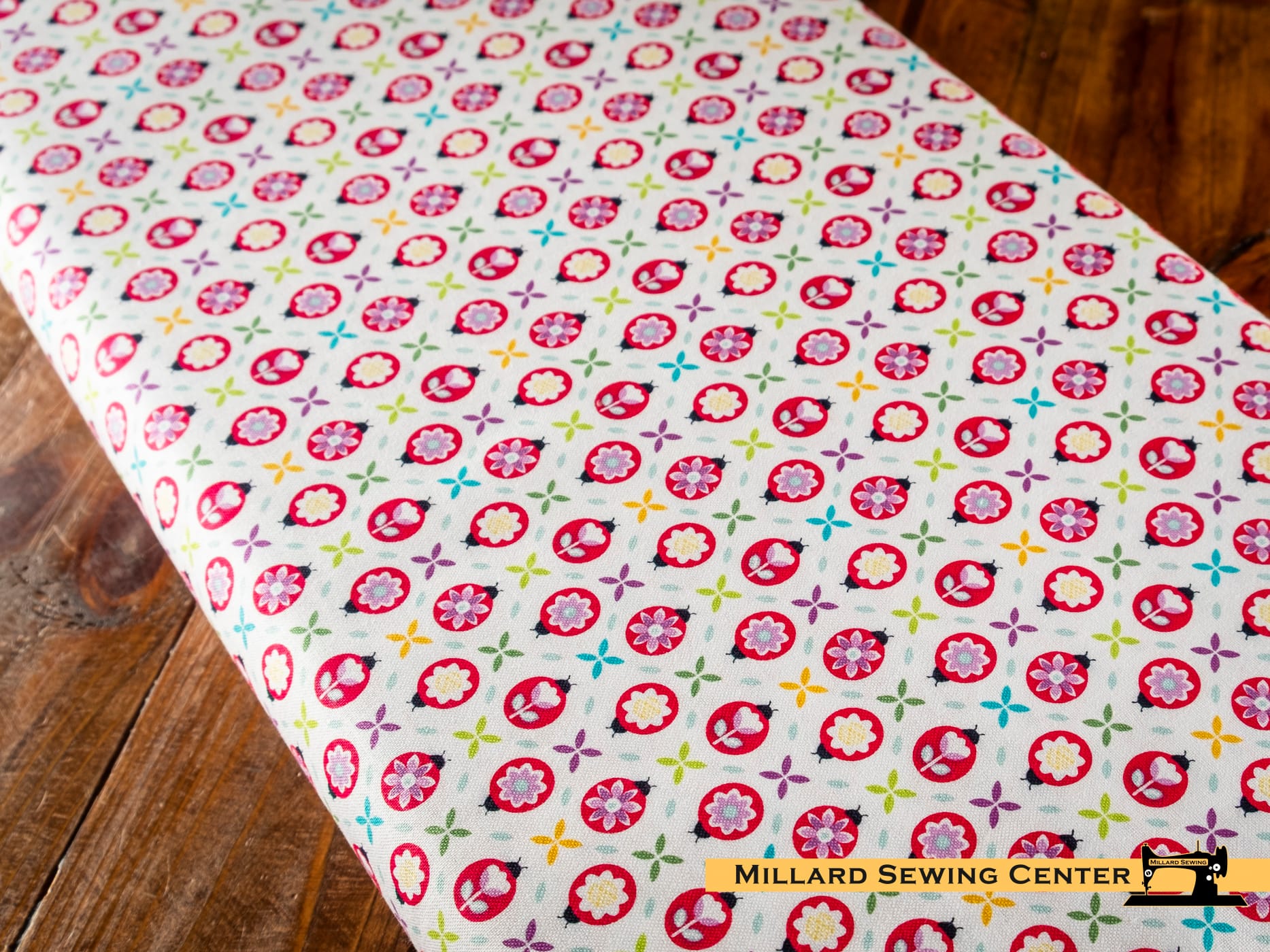 Cotton Fabric, 43"/44" Wide Chasing Rainbows in Cute as a Bug White by Riley Blake - Image 2