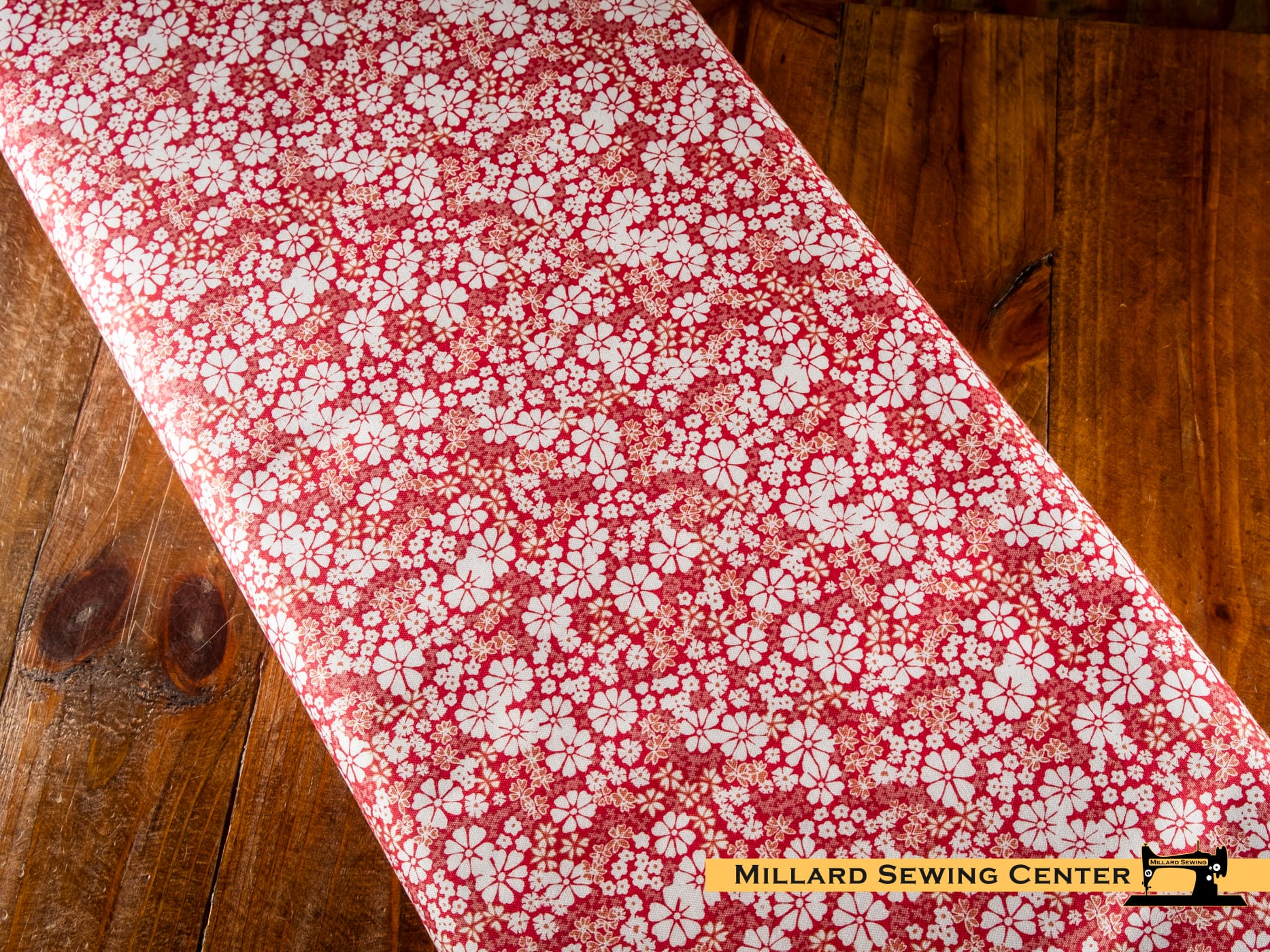 Cotton Fabric, 43"/44" Wide Chasing Rainbows in Everbloom Guava by Riley Blake