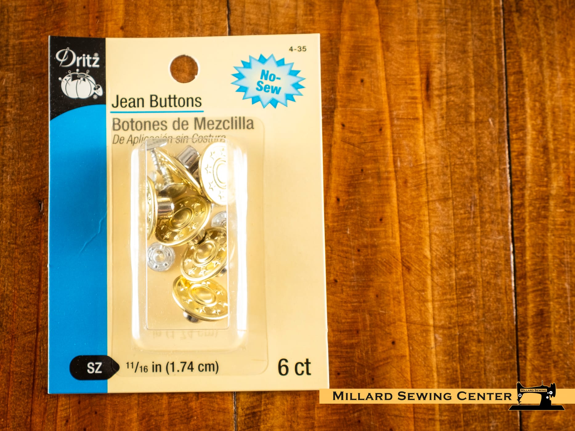 Buttons, Jean Buttons, (Gold) by Dritz