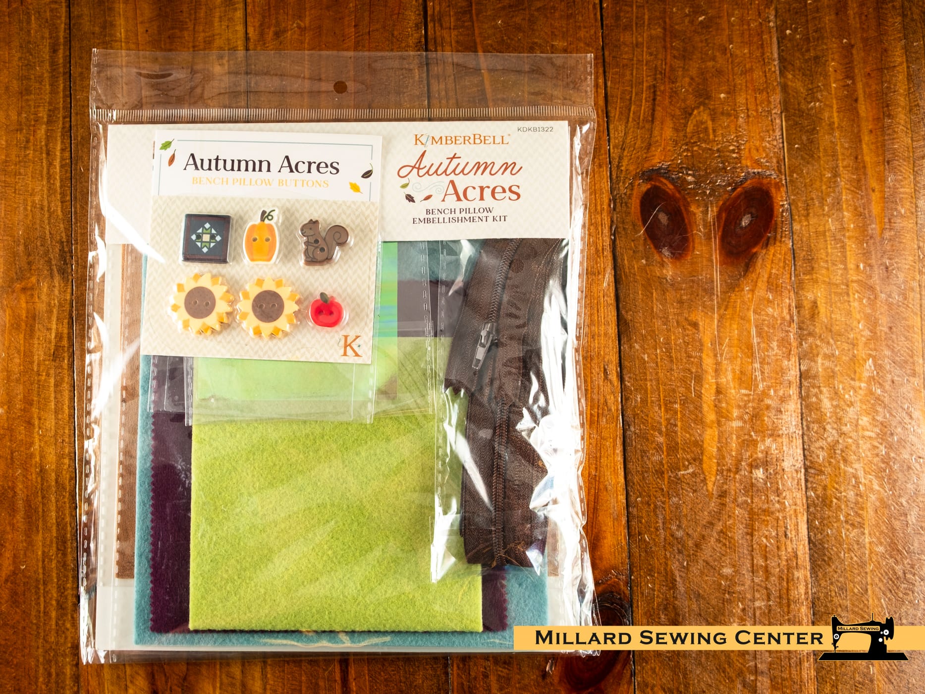 Embellishment Kit, Autumn Acres Bench Pillow by Kimberbell