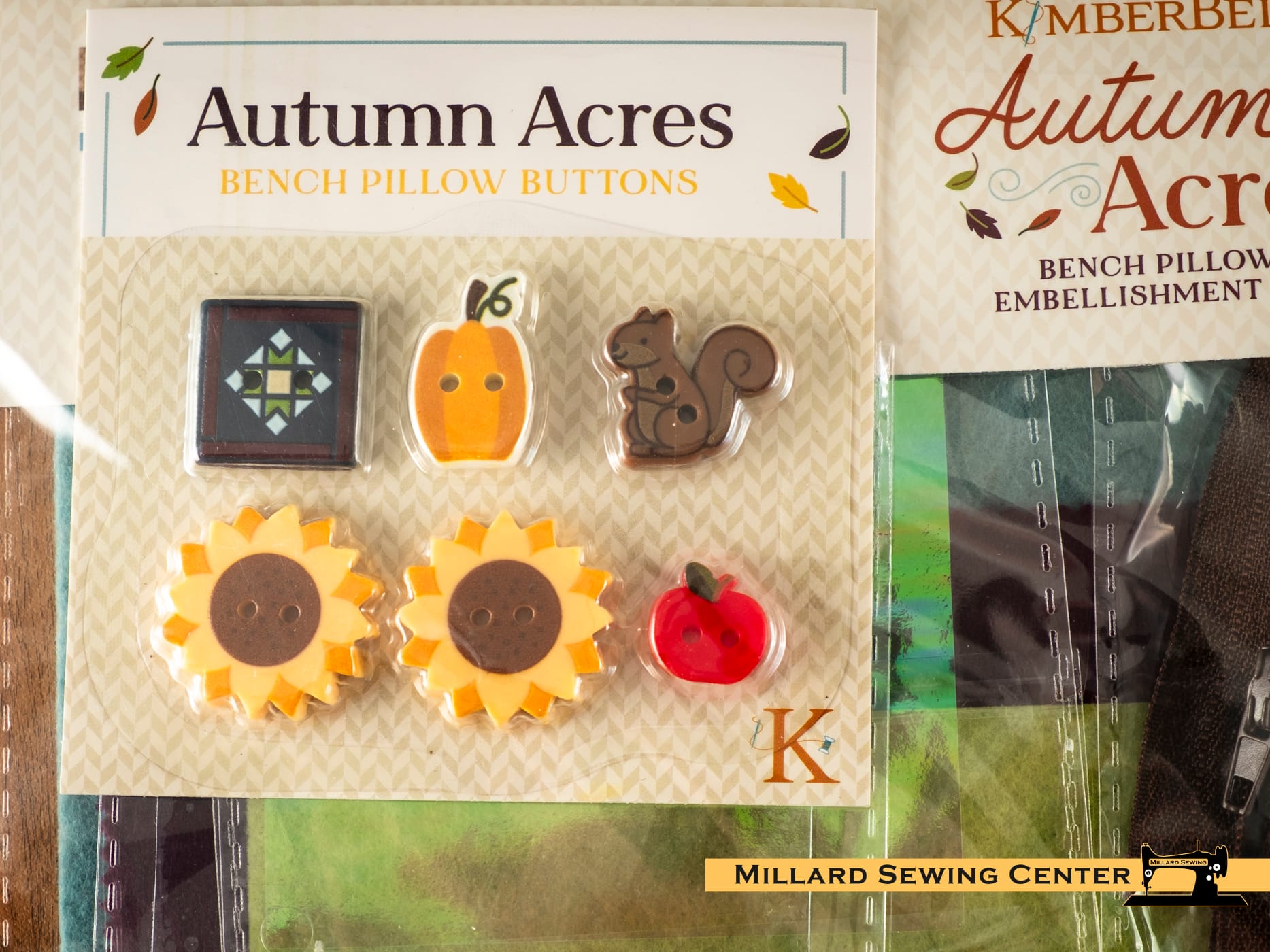 Embellishment Kit, Autumn Acres Bench Pillow by Kimberbell - Image 3
