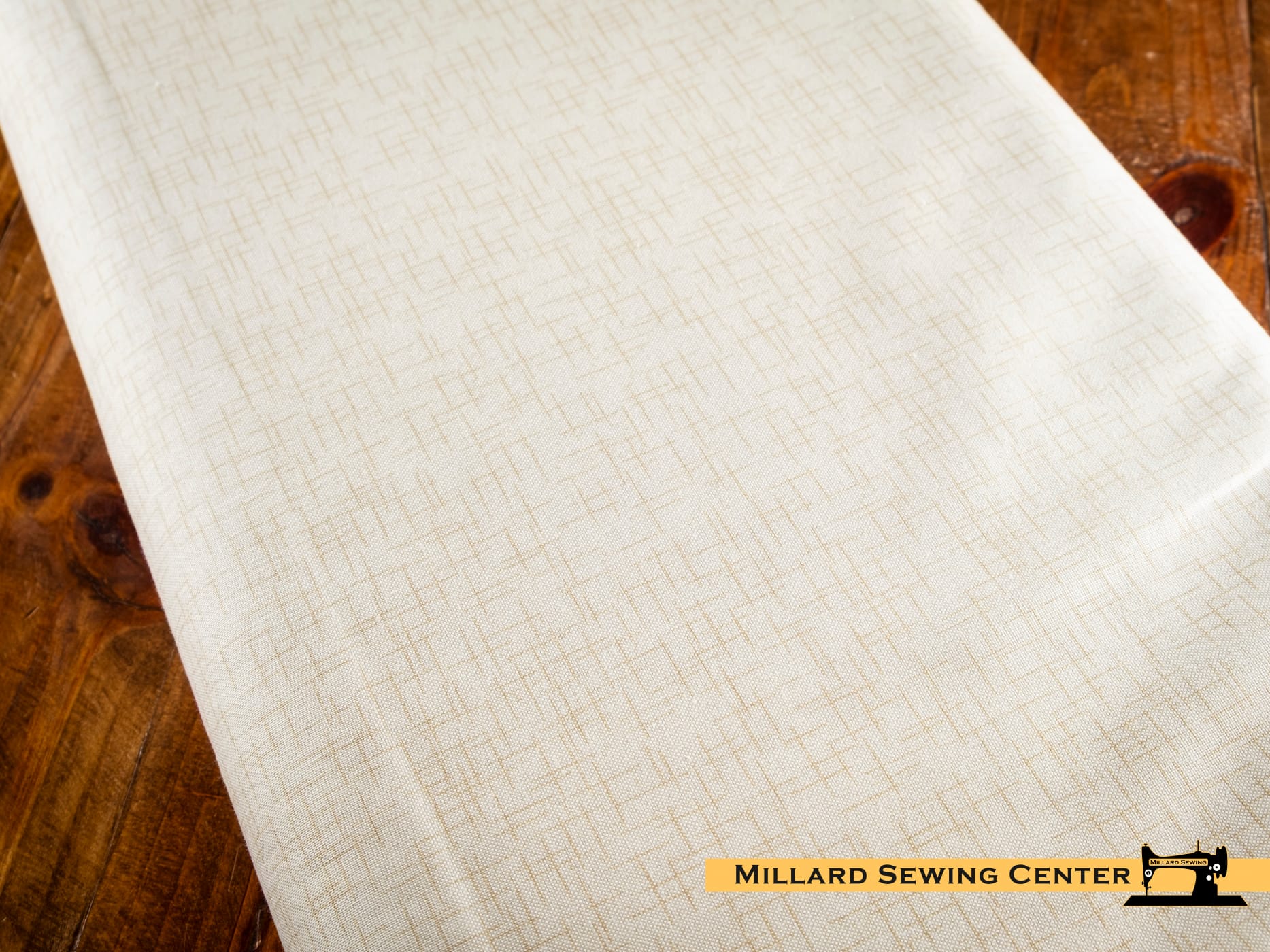 Cotton Fabric, 44″/45″ Wide Kimberbell Basics in Cream Linen Texture by Maywood Studio - Image 3