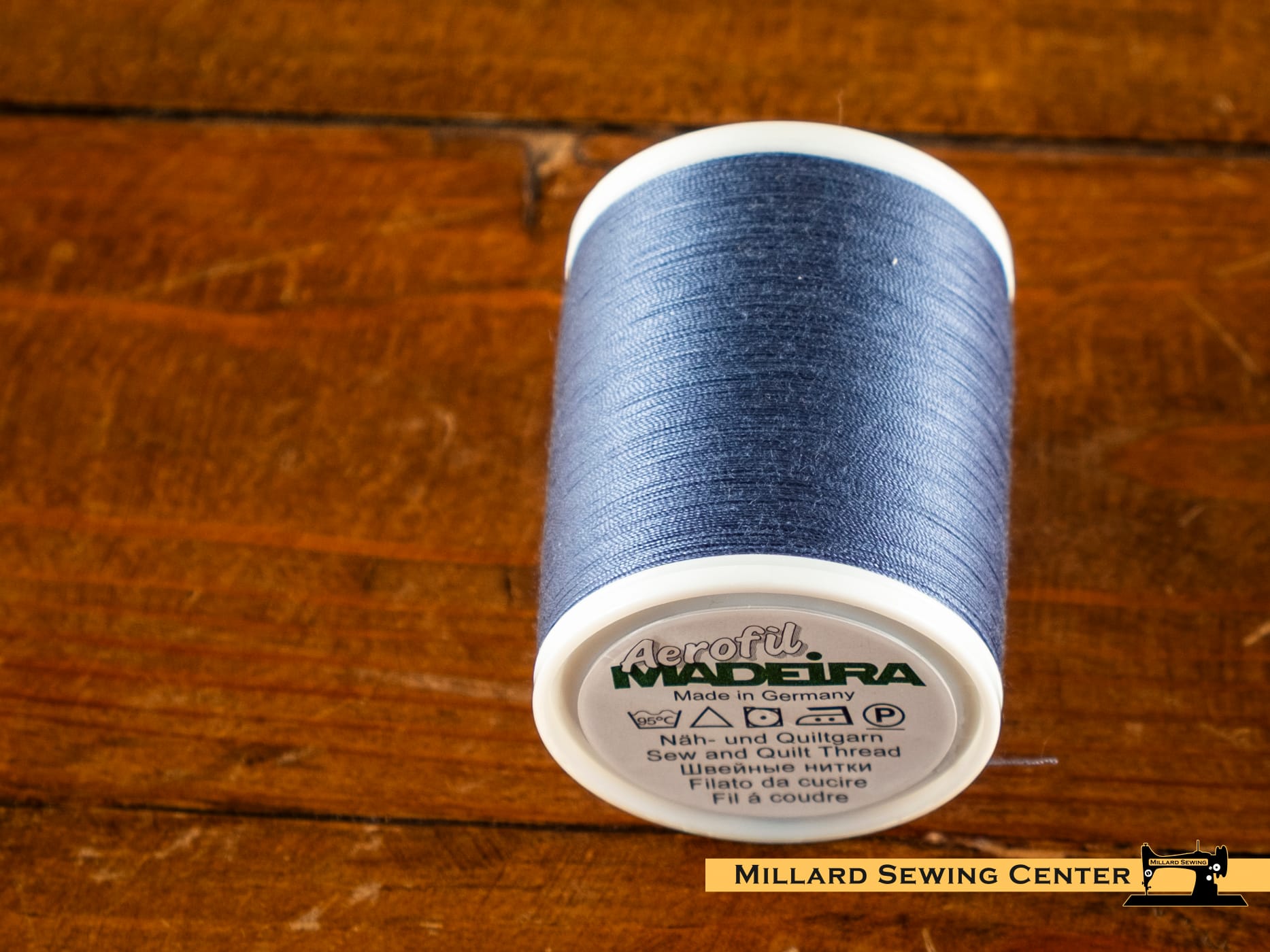 Aerofil 40wt Polyester Thread in 8105 Blue Steel by Madeira - Image 2