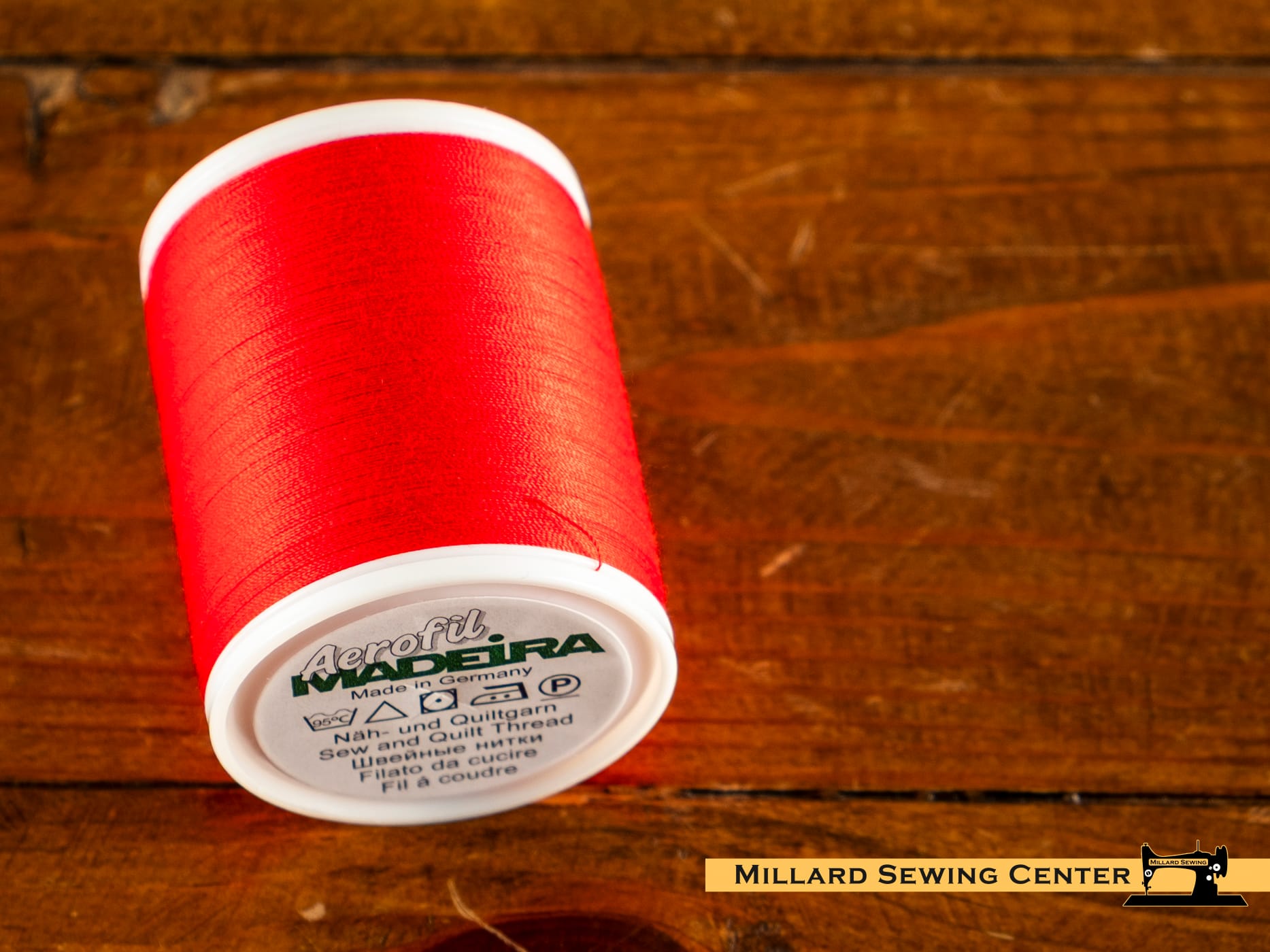 Aerofil 40wt Polyester Thread in 8380 Red by Madeira