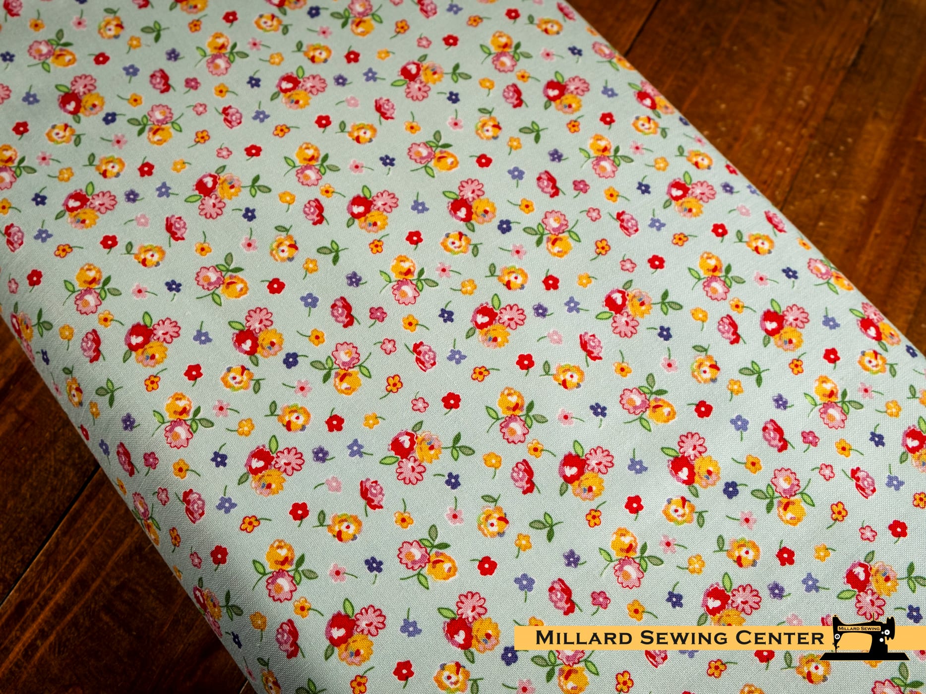 Cotton Fabric, 43"/44" Wide Dear Sweethearts in Calico Blue by Riley Blake Designs