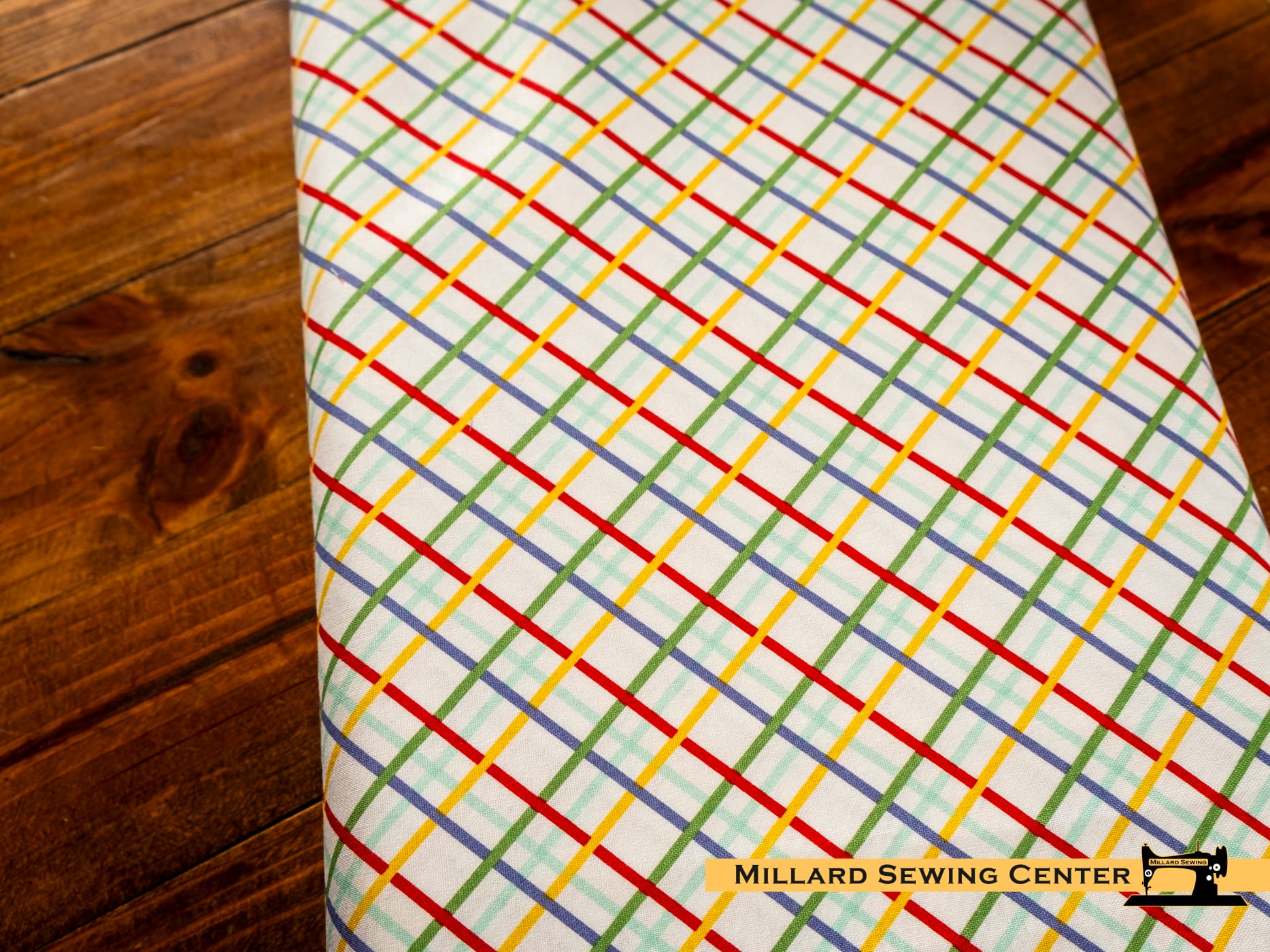 Cotton Fabric, 43"/44" Wide Dear Sweethearts in Plaid Multi by Riley Blake Designs