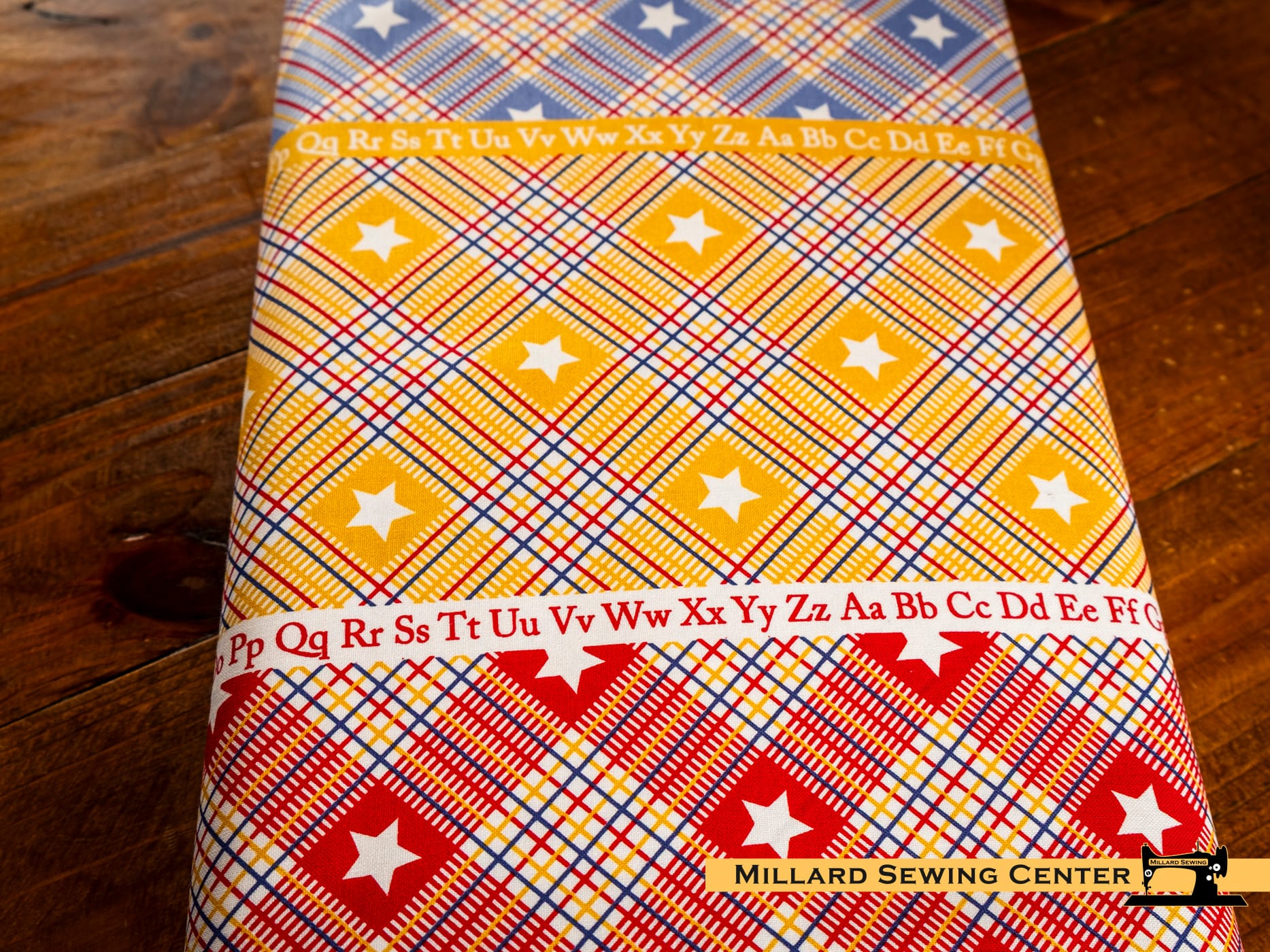 Cotton Fabric, 43"/44" Wide Dear Sweethearts in Star Plaid Multi by Riley Blake Designs