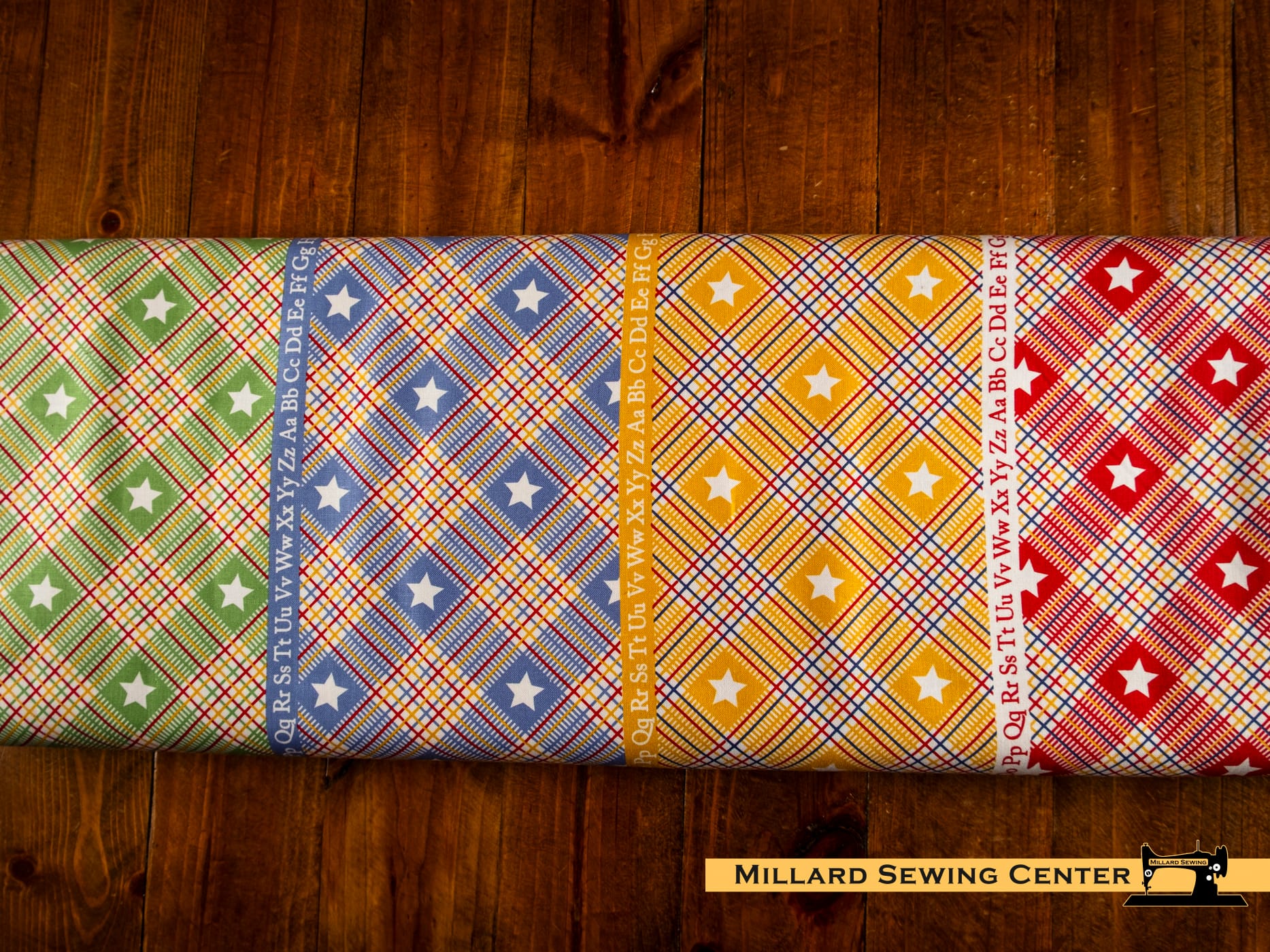 Cotton Fabric, 43"/44" Wide Dear Sweethearts in Star Plaid Multi by Riley Blake Designs - Image 2
