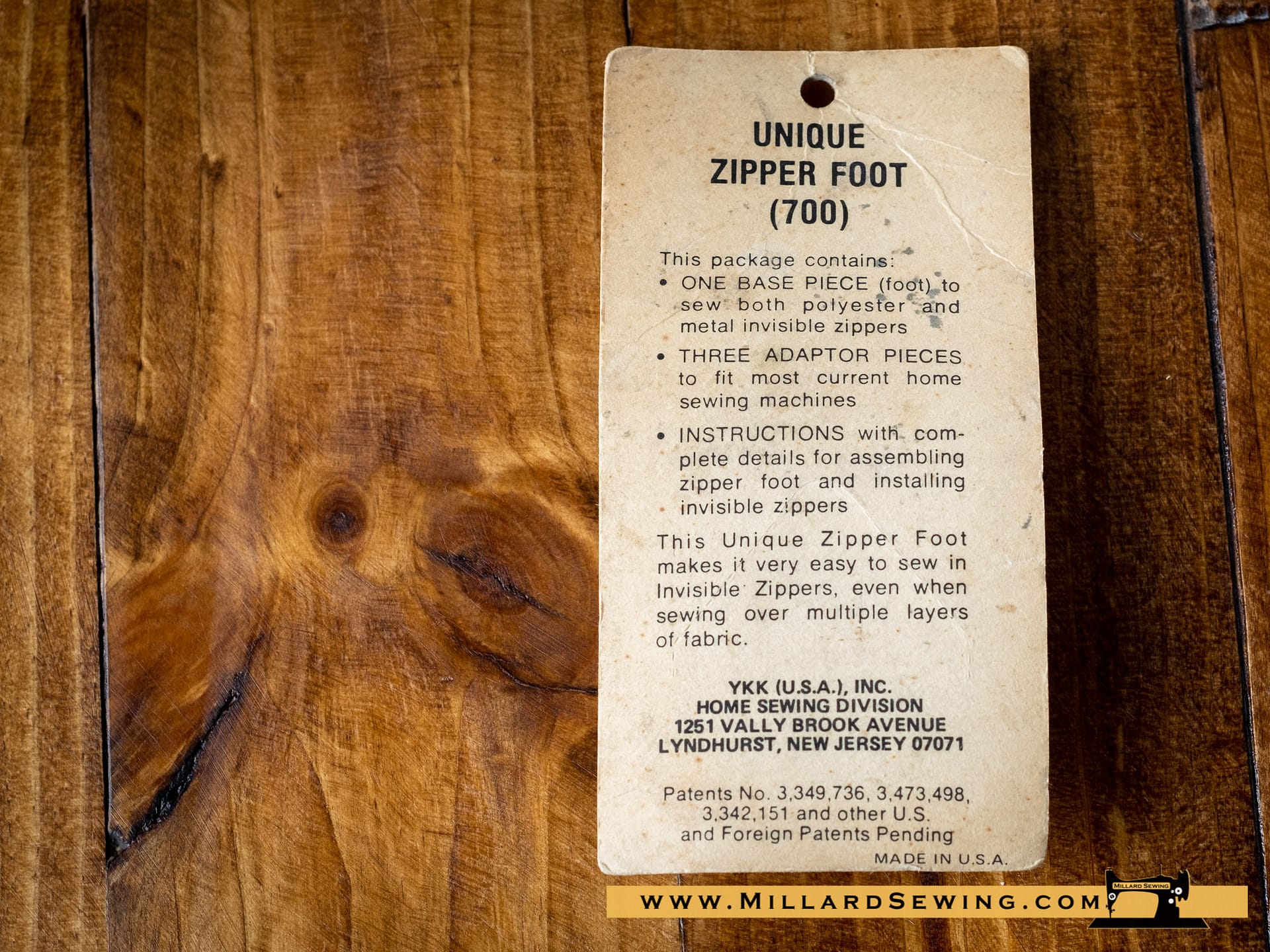 Zipper Foot by Unique for Low Shank/Vertical Needle Sewing Machine - Image 2