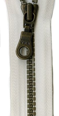Zipper, Closed in Brastique 7"-9" in a Variety of Colors by YKK