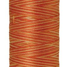 Silk Finish 50wt Mercerized Cotton Sewing Thread in 9834 Rust Ombre by Mettler