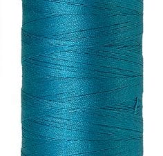 Silk Finish 50wt Mercerized Cotton Sewing Thread in 1394 Caribbean Blue by Mettler