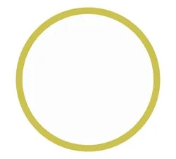 Blank 3" Circle - Yellow Gold Merrow Border Patch