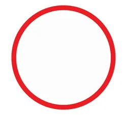 Blank 3" Circle - Scarlet Merrow Border Patch