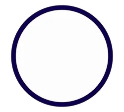 Blank 3" Circle - Navy Merrow Border Patch
