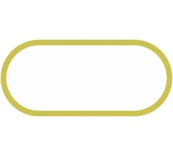 Blank 1.5" x 3.5" Long Oval - Gold Merrow Border Patch