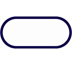 Blank 1.5" x 3.5" Long Oval - Navy Merrow Border Patch