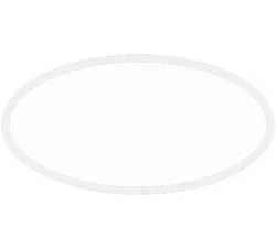 Blank 2" x 4" Oval - White Merrow Border Patch