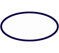 Blank 2" x 4" Oval - Navy Merrow Border Patch
