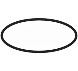 Blank 1.5" x 3.5" Oval - Black Merrow Border Patch