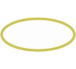 Blank 1.5" x 3.5" Oval - Yellow Gold Merrow Border Patch