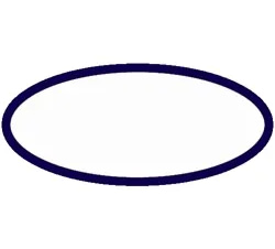 Blank 1.5" x 3.5" Oval - Navy Merrow Border Patch