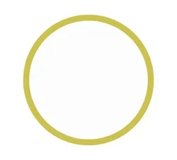 Blank 2.5" Circle - Yellow Gold Merrow Border Patch