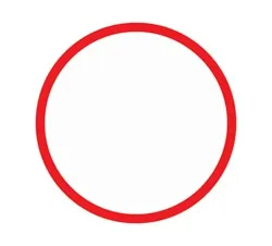 Blank 2.5" Circle - Scarlet Merrow Border Patch