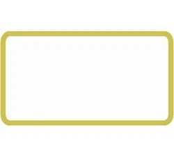 Blank 2" x 3.75" Rectangle - Yellow Gold Merrow Border Patch