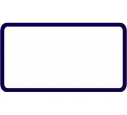Blank 2" x 3.75" Rectangle - Navy Merrow Border Patch