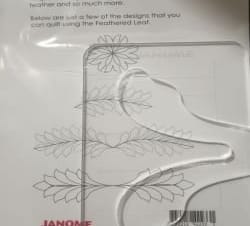 Template Ruler, Feathered Leaf 3" for High Shank Janome Sewing Machines by Janome