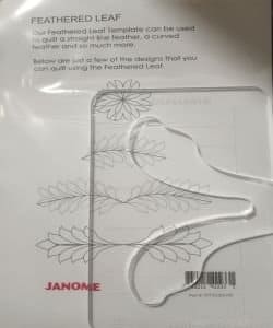 Template Ruler, Feathered Leaf 3" for High Shank Janome Sewing Machines by Janome