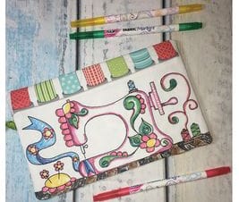 Coloring Book Zipper Bags, In The Hoop Design by Sookie Sews