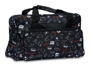 Portable Canvas Sewing Machine Carrying Case Bag, Janome Pattern Fabric by Janome