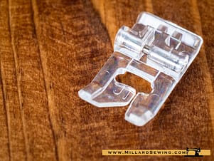 Satin Stitch Foot (Clear) for Singer Snap On Slant Needle Sewing Machine