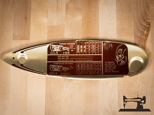 Stich Selection Lid Insert (NOS) for Singer Model 500A Sewing Machines