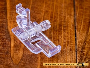 Blind Hem Foot, Slant Shank (Clear) for Singer Sewing Machines