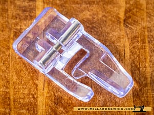 Blind Hem Foot (clear) For Snap On Mount Slant Needle Sewing Machine