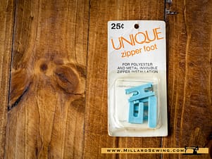 Zipper Foot by Unique for Low Shank/Vertical Needle Sewing Machine