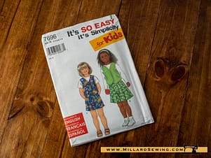 Simplicity 7696 For Kids, Vest & Shorts, Size 3-8 uncut