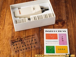 Monogrammer For Slant Needle Sewing Machine by Singer, Simanco #171256