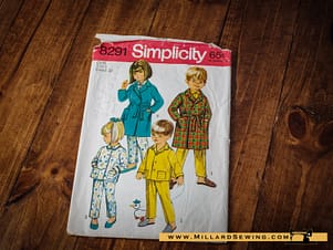 Simplicity 8291 Childrens' Robe Sewing Pattern