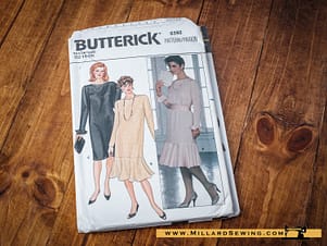 Butterick 6392 Vintage (1980) Women's Waisted Dress Pattern