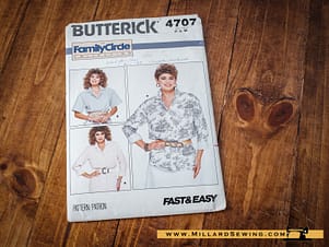 Butterick 4707 Vintage (1987) Misses' Shirt Blouse Pattern