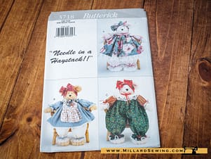 Butterick 3718 Pammy Bears Doll and Clothes