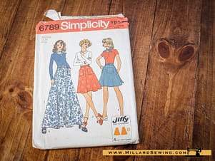 Simplicity 6789 Misses Jiffy Back Wrap Skirt Pattern