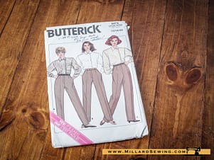 Butterick 3474 Vintage (1980) Pants Pattern