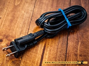 Power Cord 2 Prong (Double Rounded) For Multiple Model Sewing Machines