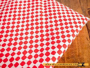Remnant (Cotton) Red & White Blocks (1 1/2 yds)